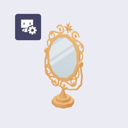 天文学者の研究室の鏡