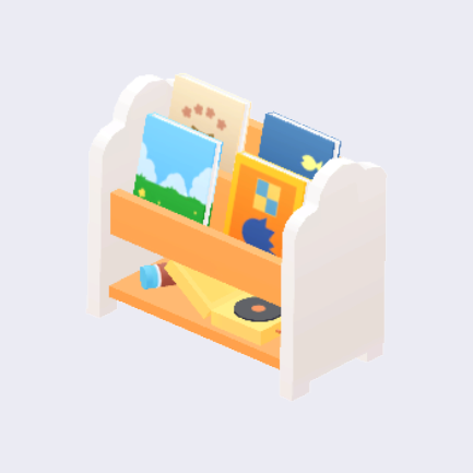 キッズルームの絵本棚の画像