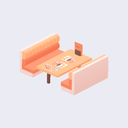 いつものファミレス席