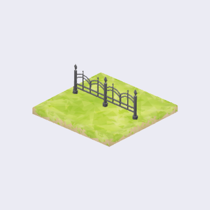 アイアンのガーデニングフェンス