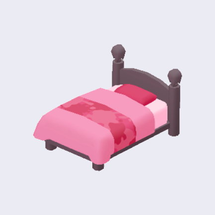 鮮やかなユニゾンのベッドの画像