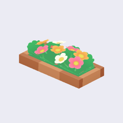 ガーデンの素朴な花壇