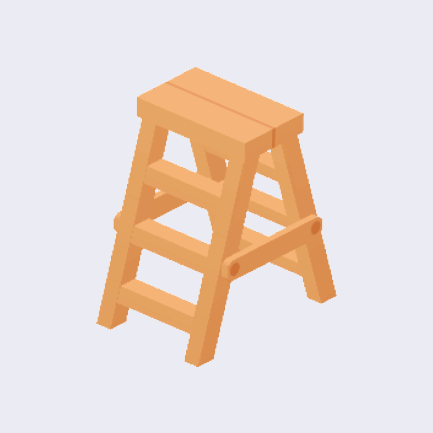 ガーデンのステップラダーの画像