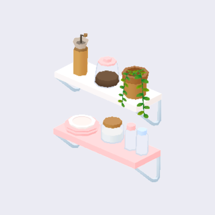 キッチンウォールシェルフの画像