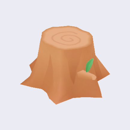 ぽかぽかなピクニックの切り株の画像