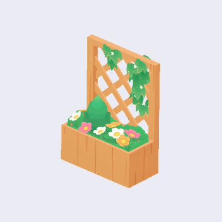 ガーデンのラティスプランターの画像