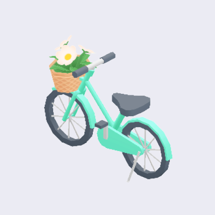 ぽかぽかなピクニックの自転車