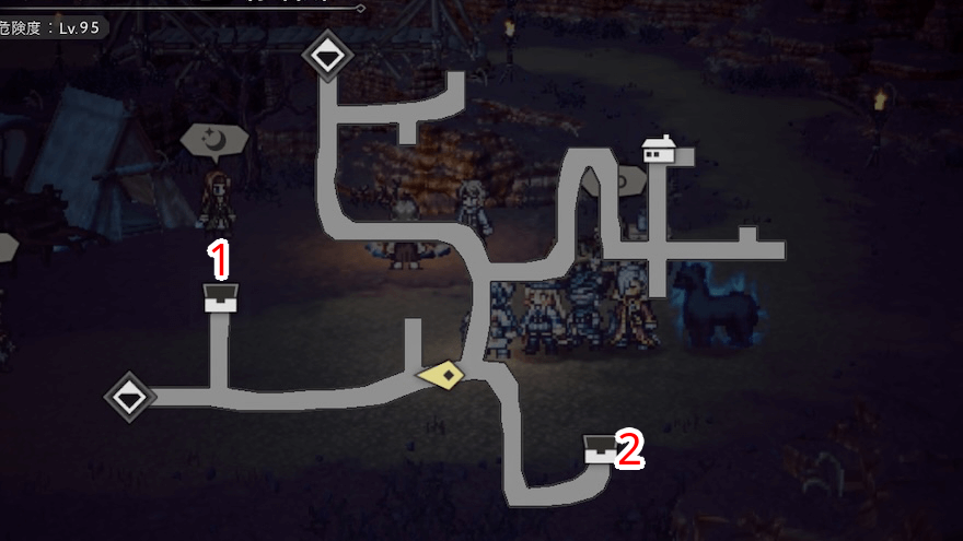 クラックレッジ港 -停泊所- 宝箱 位置