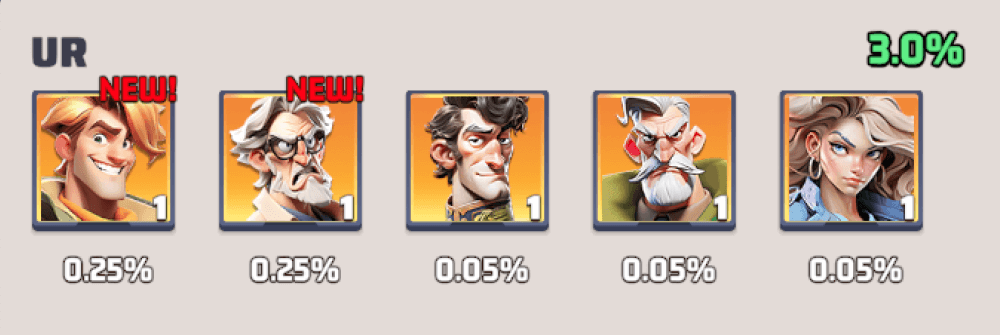 通常ガチャで手に入らないルシウスとステッドマンを入手可能