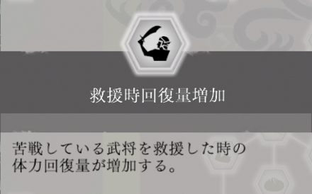 救援時体力回復量アップのスキルは必ず取っておこう