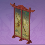 春霞の屏風「満庭香」