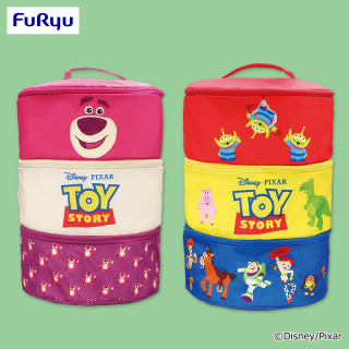 ピクサーキャラクター 大きな三段収納バスケット