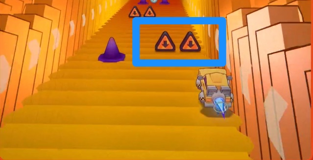 減速アイテムを取ると加速力がマイナス