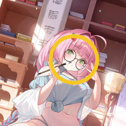 少女廻戦の太レンズメガネのタップする場所