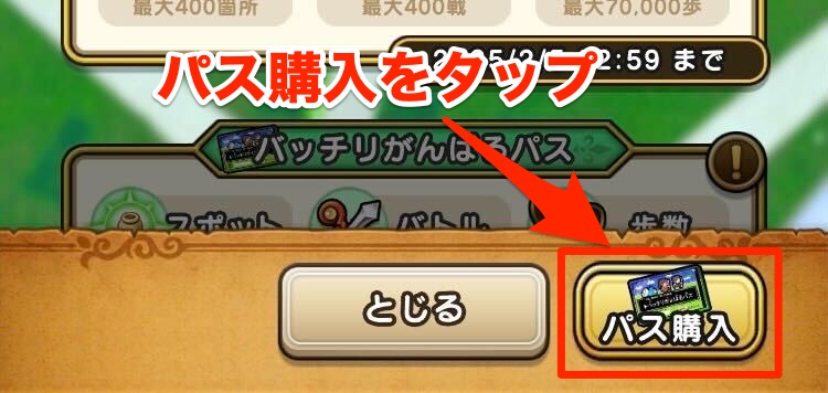 バッチリがんばるパスの購入手順2