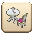 お茶会のテーブル×1