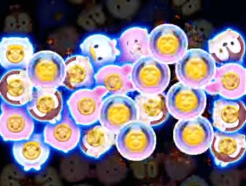 横ライン消去+コインボムが発生