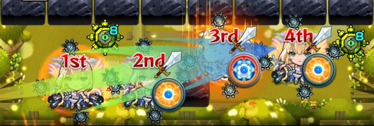 味方に触れてから攻撃する