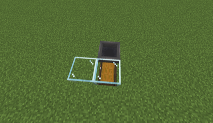 チェスト上にホッパー、ガラスを2個配置