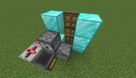 後ろ3ブロックにトラップドア