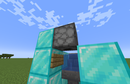 仮ブロックをおいてドロッパー置く