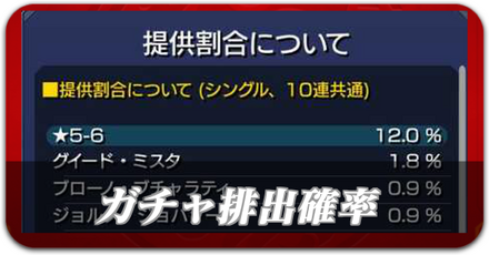 ガチャ排出確率