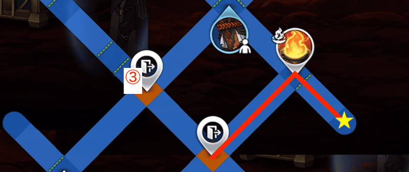 「火の祭壇」に触ってから近くにいる中ボスを倒す③