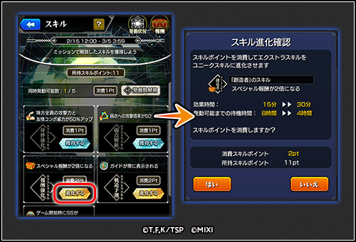 スキルポイント消費