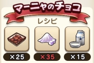 それぞれ入手手段が違う材料を集める