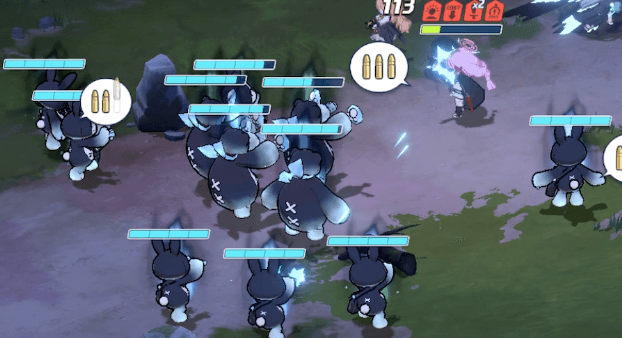 後方に雑魚敵が無限に出現