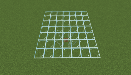 伸ばした分のガラスブロックを埋める