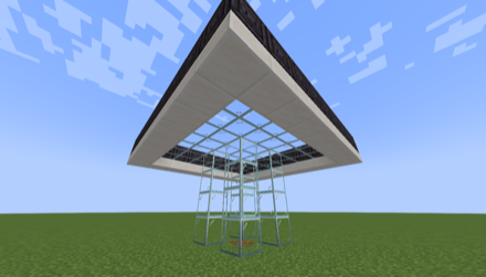 周りに置いたブロックの下にハーフブロック