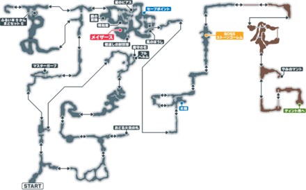 ティント坑道のマップ