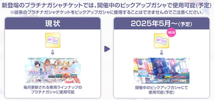 新しいプラチナガシャチケット