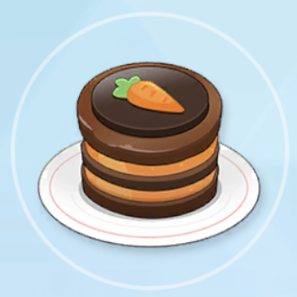 チョコを用いたキャロットケーキ