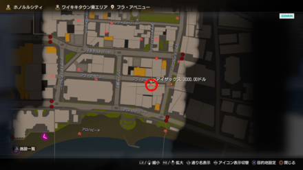 アイザックスのマップ