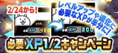 必要XP1/2キャンペーン