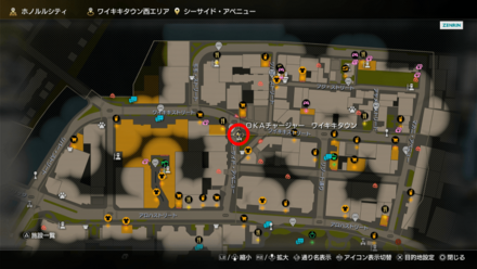 イルカ像のマップ