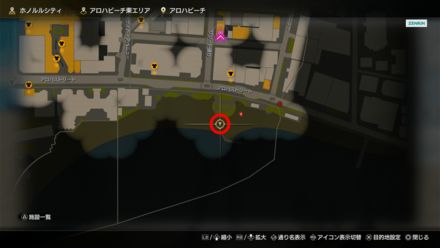 海のイルカ像のマップ