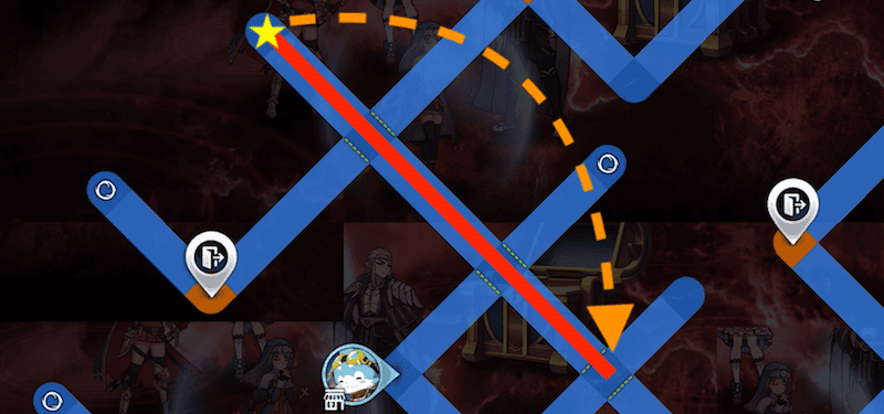 上方向に進んでワープで開始地点に戻る