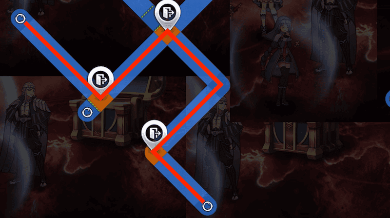 ワープから道なりに進み左方向奥を目指す