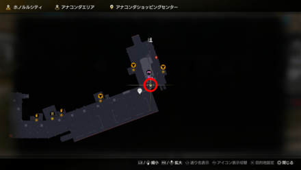 アナコンダアーケードのマップ