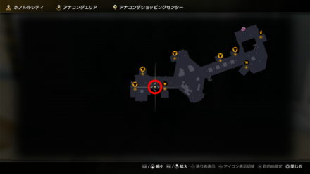 隠れアナコンダ：ショーウインドウのマップ