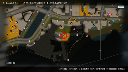 クリスタルアロハリゾートのマップ