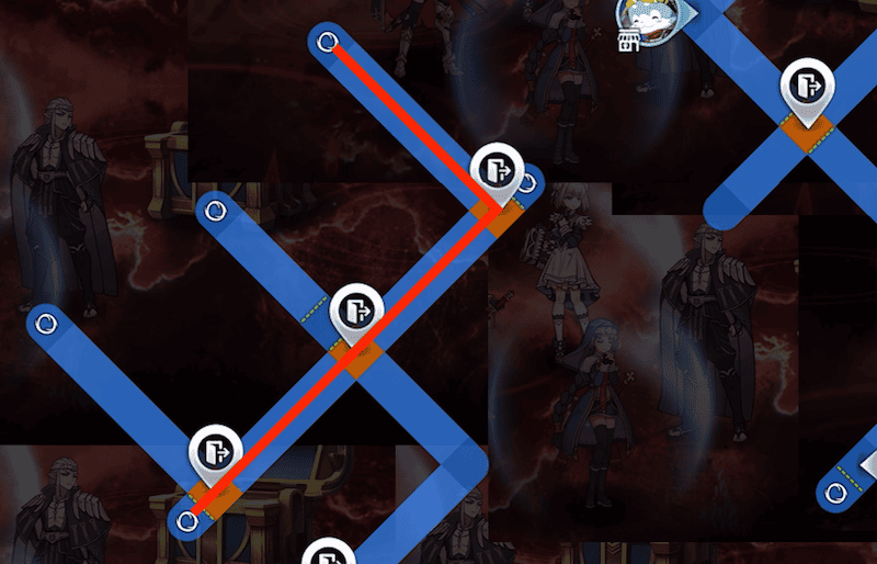 ワープ後に今後は右方向に進む