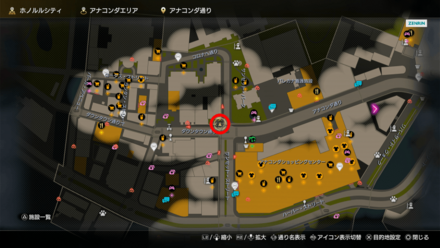 警察署のマークのマップ