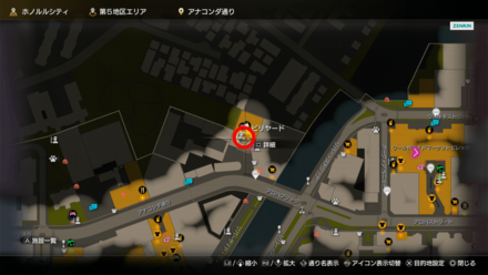 横向きの鹿のマップ