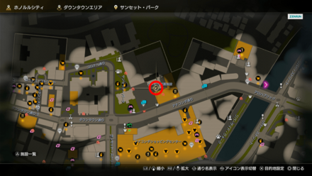 パレカナのマークのマップ