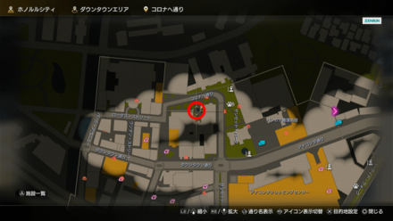 スパの噴水広場のマップ