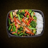 乱切り野菜炒め弁当画像